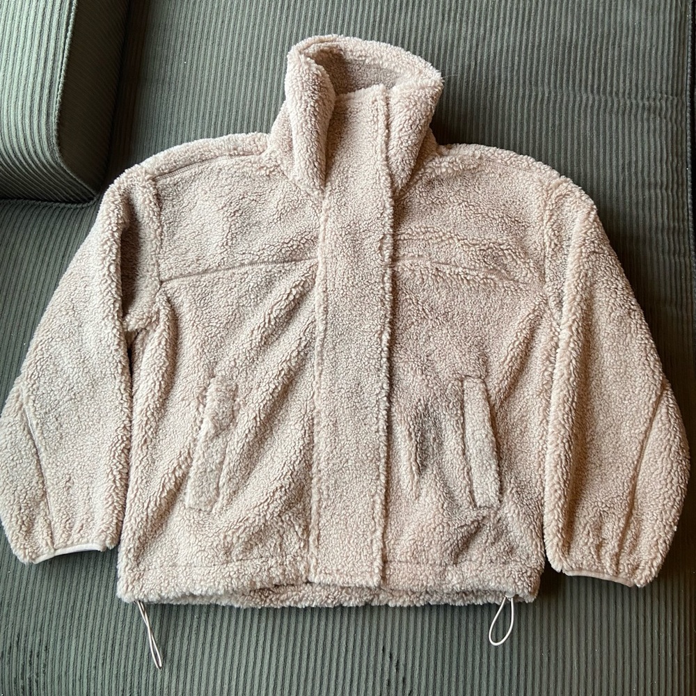 NWOT Abercrombie Cinched Sherpa Full-Zip Sweatshirt (Never worn)